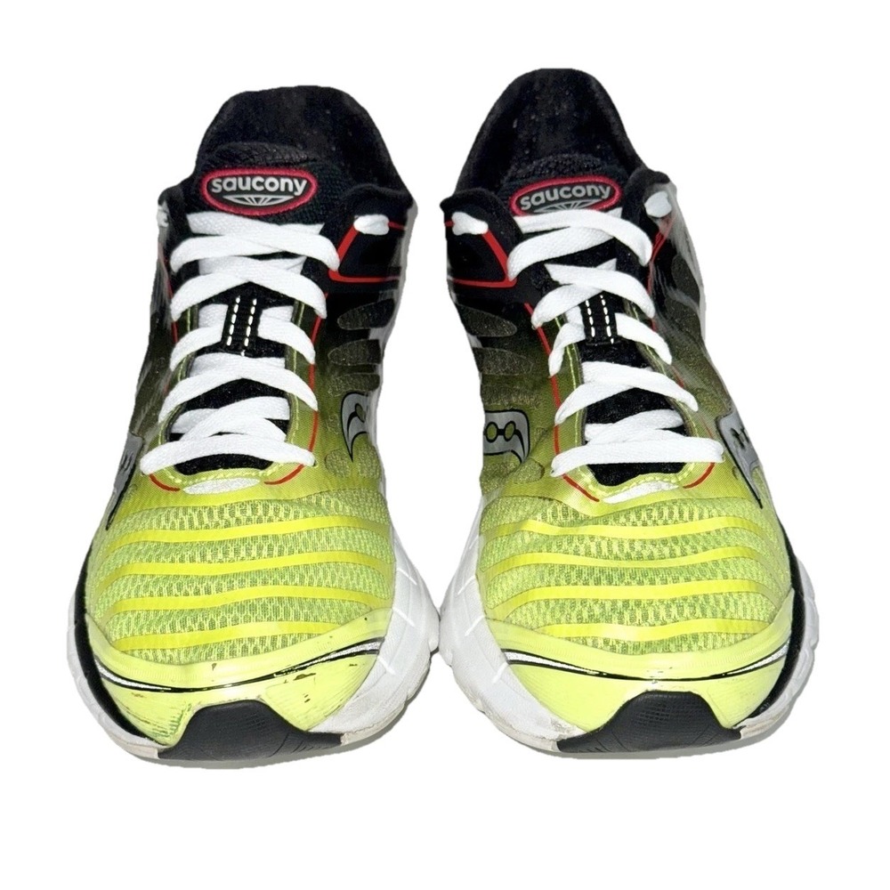 SAUCONY Kinvara 3 Running Shoes Sneakers | Neon Green Black White | Men's Sz 10